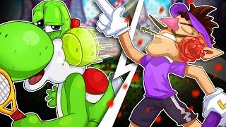 TENNIS BALLS TO THE FACE! Doubles Rage- Mario Tennis Aces!