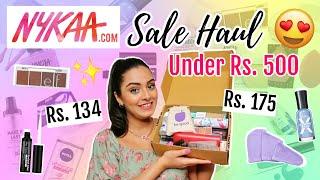 Under Rs. 500 *HUGE* NYKAA HAUL | 50% Off on Makeup & Hair Products | सस्ता और अच्छा मेकअप