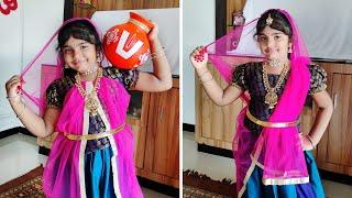 Gopika costume and makeup for janmastami || 2 types of Radha dressing ideas for Janmastami.