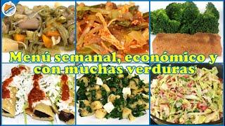 Nuevo menú semanal económico con muchas verduras