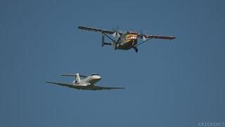 Skyvan and Pilatus PC-24 Overflight - Airport Buochs