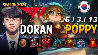 T1 Doran POPPY vs JAX Top - Patch 14.23 KR Ranked | lolrec