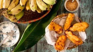 Crispy Vietnamese banana fritters - Bánh chuối thơm ngon giòn rụm