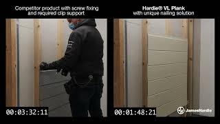 Hardie®️ VL Plank Installation vs Comparable Product