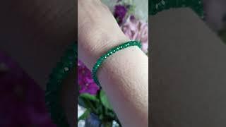 Modern Faceted Emerald Bead Bracelet With Platinum And Diamond Clasp - Moira Fine Jewellery