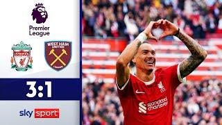 Darwin-Volley! 5. Sieg in Folge für Reds | FC Liverpool - West Ham | Highlights - EPL 2023/24