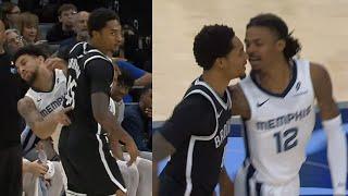 Ja Morant gets in face of Johnson all the way down court for punking Pippen Jr