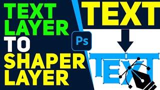 How To Convert Text layer To Shape Layer In Adobe Photoshop Urdu | Text to Shape| Photoshop tutorial