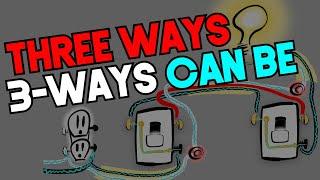 THREE WAYS 3-WAYS CAN BE (3way Switch Wiring - ILLEGAL AND LEGAL METHODS)