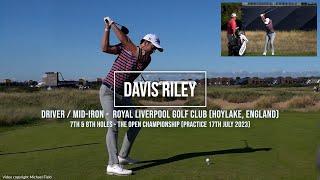 Davis Riley Golf Swing Driver & Mid-Iron (slow-motion) Royal Liverpool Golf Club (Hoylake) July 2023