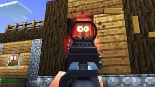 SPRAYING VILLAGERS IN NEW MINECRAFT SHOOTER .IO GAME!! | HILARIOUS MINECRAFT MEMES | Krunker.io