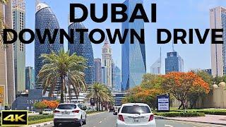 Dubai Downtown | Driving Tour | Burj Khalifa | Dubai Mall | 4K | 2023