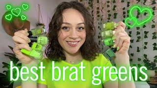 The best BRAT green nail polishes!  Charli xcx BRAT album inspired