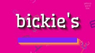 BICKIE'S - HOW TO SAY BICKIE'S? #bickie's