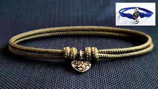 Perfect Fit Slide to Join and Secure How to Make a Simple Sliding Knot Bracelet #paracordbracelet