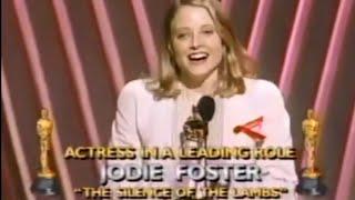 Jodie Foster wins Actress in a Leading Role for "The Silence of the Lambs"