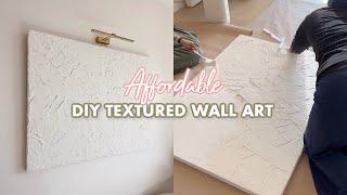 MAKING A DIY TEXTURED WALL ART! | Affordable Minimal Canvas Art | The Ramadan Daily | Aysha Harun