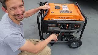 Generac Generator review and demonstration HOW to start a generator