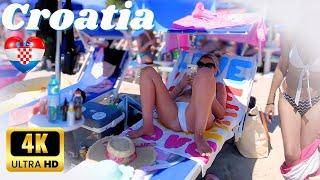 CROATIA 4KWalking on an Croatian Beach in Medulin and Looking for Trendy Beach Bikinis 4K60