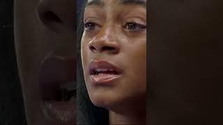 Sha’Carri Richardson was in tears after winning her first ever Olympic gold ️ #Paris2024