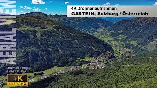 Gastein 4K Luftaufnahmen / Mountain view Gastein, Austria - Stock Video Footage
