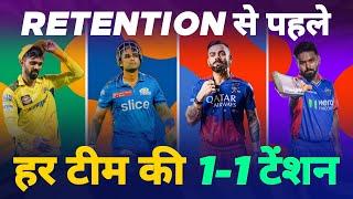 IPL 2025 -All 10 Team Retain Tension , RCB , CSK | Cricket Fatafat | EP 1339 | MY Cricket Production