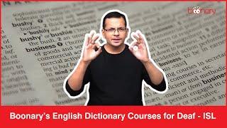 Boonary's English Dictionary courses for Deaf - ISL
