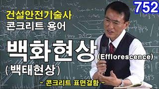 [ 건설안전기술사 콘크리트 ]   백화(백태)현상 (Efflorescence)