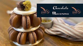 Chocolate Italian Method Macarons