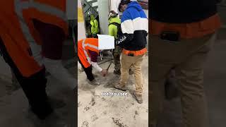 Hammer test on safety boots