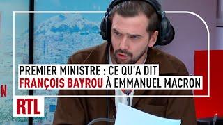 Wat François Bayrou tegen Emmanuel Macron zei toen hij tot premier werd benoemd