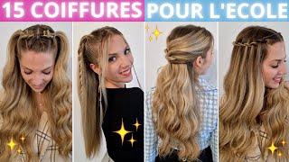  15 COIFFURE OUVERTE CHEVEUX LONGS  Coiffure back to school * Coiffures pour le travail & école