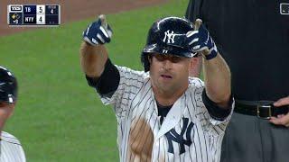 TB@NYY: Gardner leads off the 9th with a triple