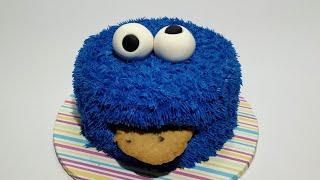 Easy, how to make cookie monster cake - in buttercream