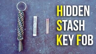 Hidden Stash Paracord Key Fob Container | Hide Emergency Cash & More!