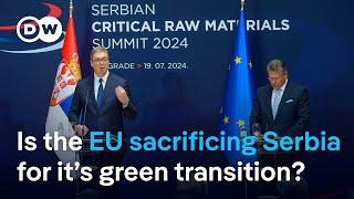 EU signs lithium agreement with Serbia amid protests | DW News