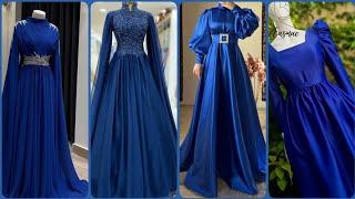 Royal Blue Silk Maxi Designs || Blue colour Long Frock & Maxi Dress