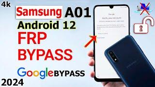 Samsung Galaxy A01 Frp Bypass Android 12 Without Pc 2024  Gmail google Account Unlock Samsung A01 