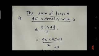 Sum of first 45 natural numbers.