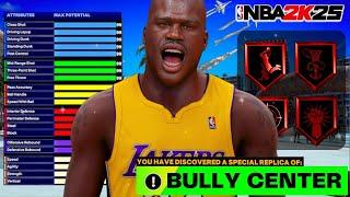 "BULLY CENTER" SHAQ BUILD IS THE SCARIEST CENTER BUILD IN NBA 2K25!! BEST CENTER BUILD IN NBA 2K25!!