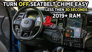 RAM HOW TO TURN OFF SEAT BELT CHIME 2019+