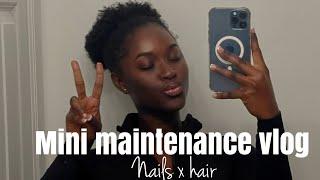 MINI MAINTENANCE VLOG  l Come with me to get a silk press and get my nails done        #roadto1k