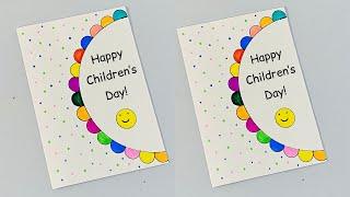 DIY-Cute CHILDREN’S DAY Card without Glue & Scissors | White Paper Children’s Day Greeting Card