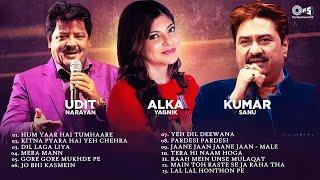 LIVE: Best Of Udit Narayan, Alka Yagnik, Kumar Sanu Songs  Sadabahar Hindi Gane | Old Is Gold Songs