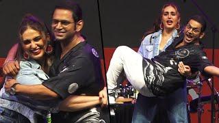 Huma Qureshi Lifts Sharib Hashmi In Public At Tarla Trailer Launch