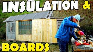 Installing Insulation and Boards on the PALLET CABIN