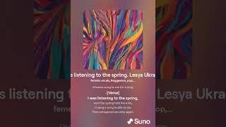 I was listening to the spring.  Lesya Ukrainka