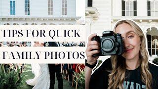 6 Tips for Quick Family Formals on Wedding Day | How I capture family photos quickly in 15 minutes