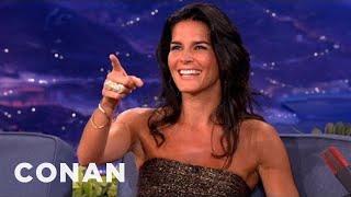 Angie Harmon Researches The Ways Of Real Men | CONAN on TBS