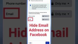 how to hide email address on Facebook/ who can see my email address on Facebook